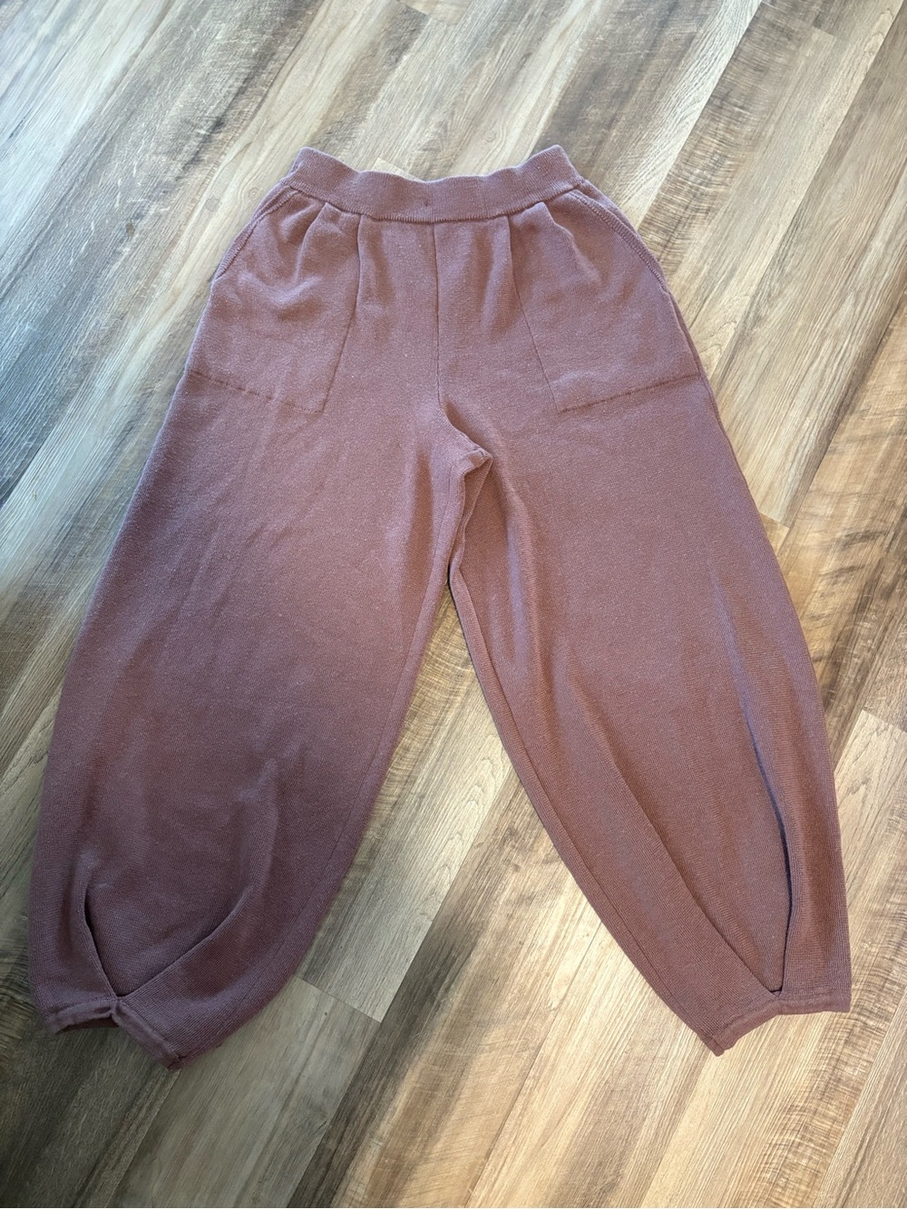 Free People Mauve Brown Knit Joggers - Picture 2 of 3